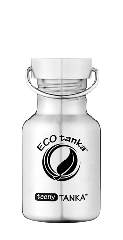 teenyTANKA with stainless steel bamboo lid ECOtanka teenyTANKA 350ml stainless steel bottle