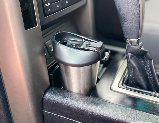 With PP Lid in car ECOtanka Stainless Steel Coffee Cup
