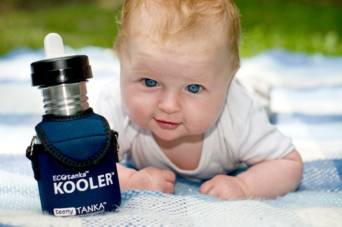 ECOtanka PP#5 lid ECOtanka 350ml bottle with kooler cover and baby