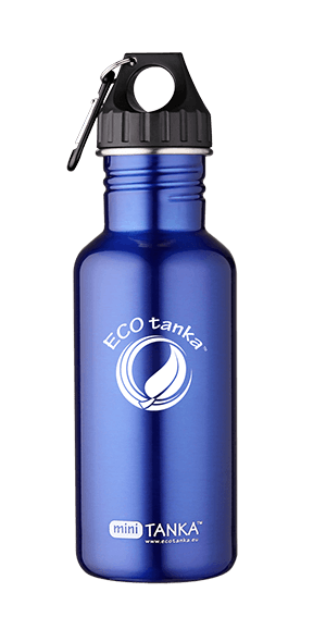 ECOtanka miniTANKA 600ml stainless steel bottle ECOtanka minitanka with poly loop lid Blue