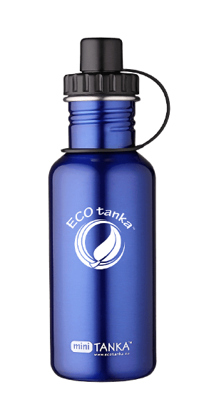 ECOtanka miniTANKA 600ml stainless steel bottle ECOtanka minitanka with sports lid Blue