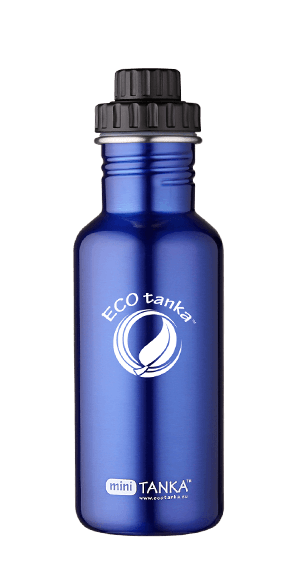 ECOtanka miniTANKA 600ml stainless steel bottle ECOtanka minitanka with screwtop lid Blue
