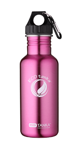 ECOtanka miniTANKA 600ml stainless steel bottle ECOtanka minitanka with poly loop lid Pink