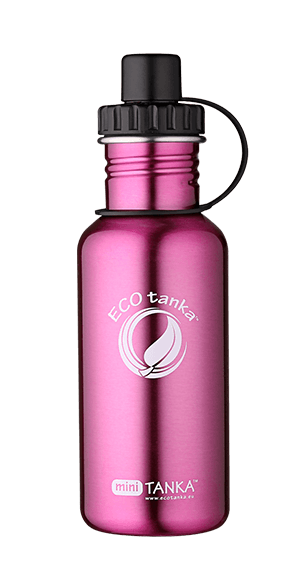 ECOtanka miniTANKA 600ml stainless steel bottle ECOtanka minitanka with sports lid Pink