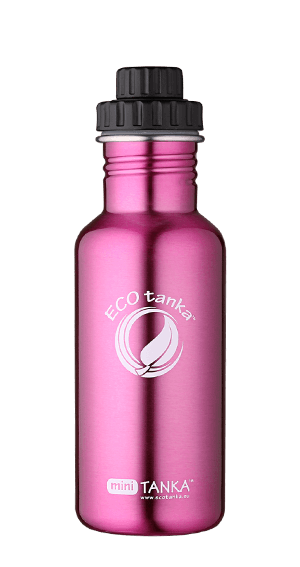 ECOtanka miniTANKA 600ml stainless steel bottle ECOtanka minitanka with screwtop lid Pink