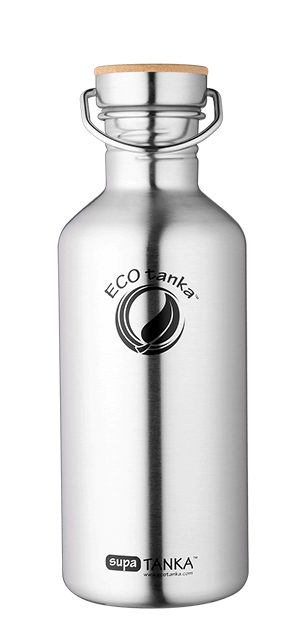 ECOtanka supaTANKA 800ml stainless steel bottle ECOtanka supatanka with stainless steel bamboo lid