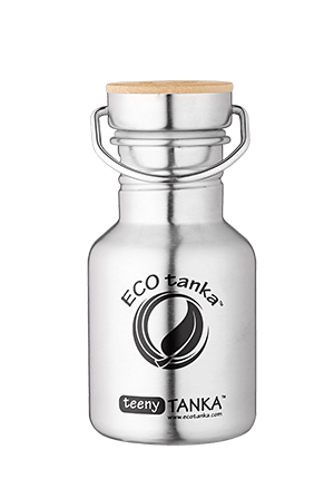 teenyTANKA with stainless steel bamboo lid ECOtanka teenyTANKA 350ml stainless steel bottle
