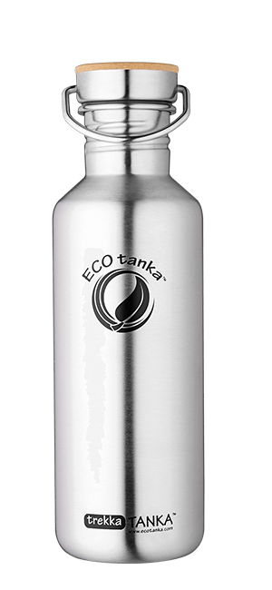 ECOtanka trekkaTANKA 800ml stainless steel bottle ECOtanka trekkatanka with stainless steel bamboo lid