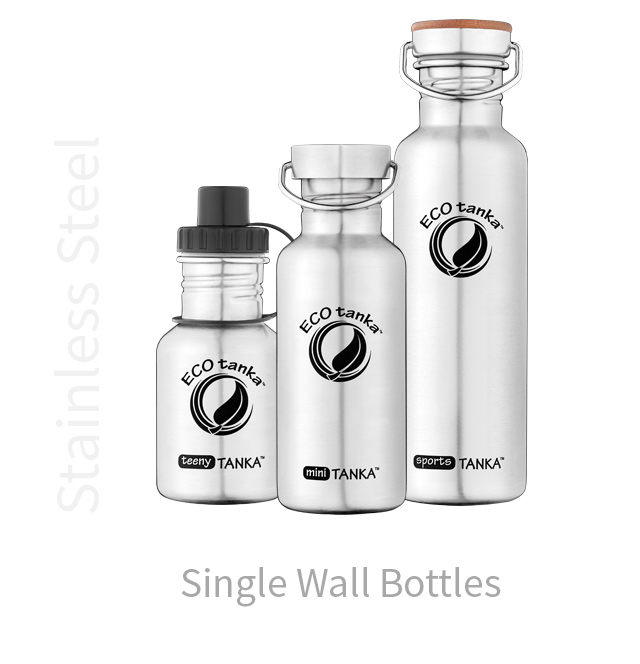ECOtanka stainless steel single wall bottles